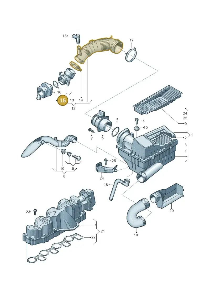 03L129635 — Volkswagen Jetta Vagon            08> (2008-) diagram 634129600, position 15