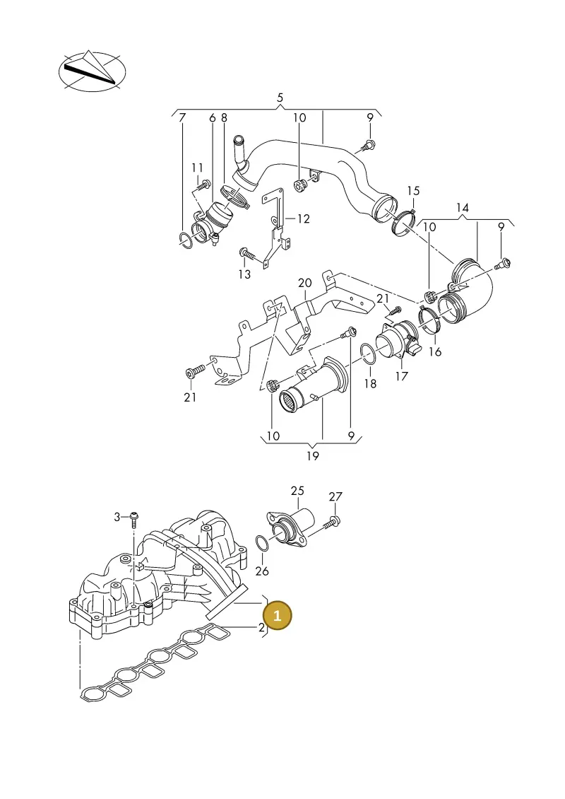 03L129711BC — Volkswagen DIES.-IND.-MOT.1,9>2,0 08> (2007-) diagram 425129270, position 1