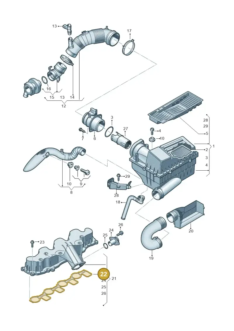 03L129717 — Volkswagen New beetle (2011-2016) diagram 737129410, position 22