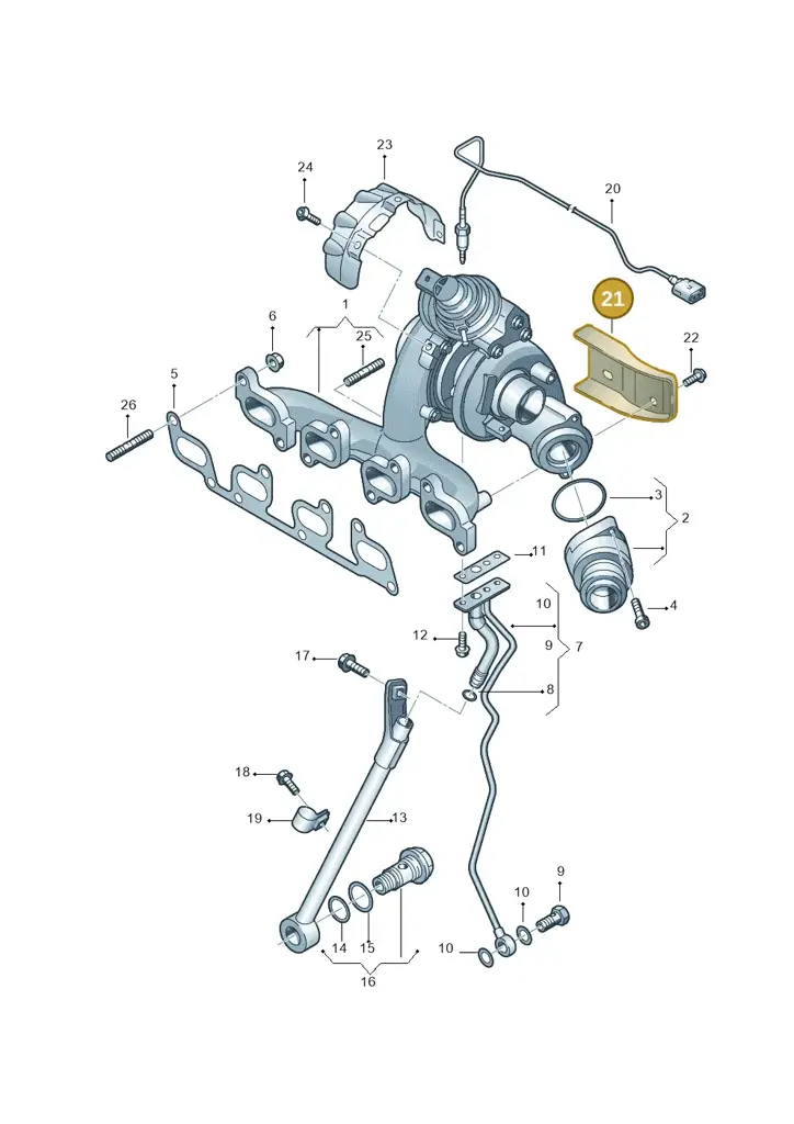 03L129969AC — Volkswagen Caddy kombi (2015-2020) diagram 866145650, position 21