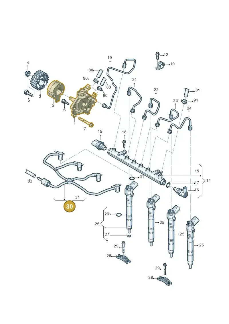 03L130235AD — Volkswagen Amarok twin cab (2022-) diagram 683130450, position 30