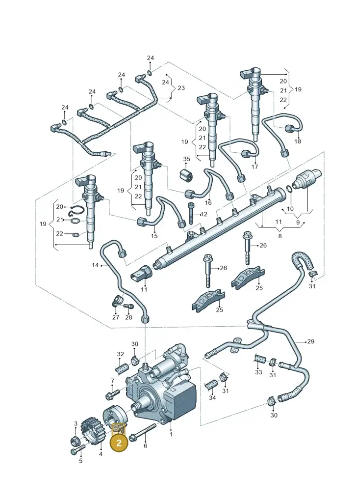 03L130238C — Volkswagen Ameo 1,0 (2016-2020) diagram 702130300, position 2