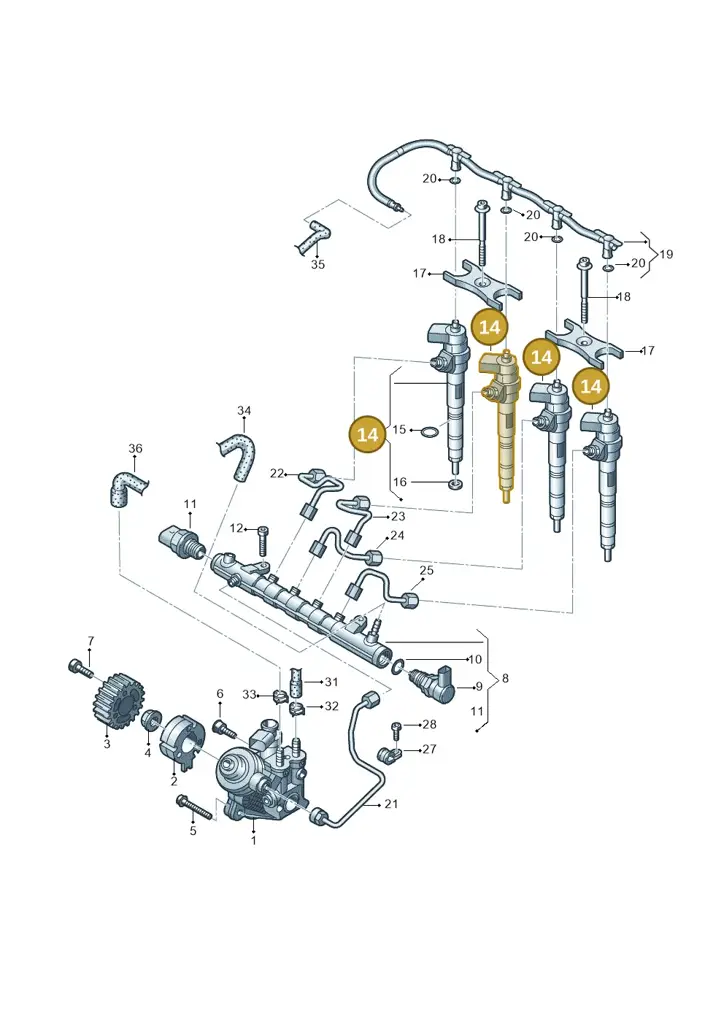 03L130277P — Volkswagen Crafter 35 panel (2011-2016) diagram 722130300, position 14