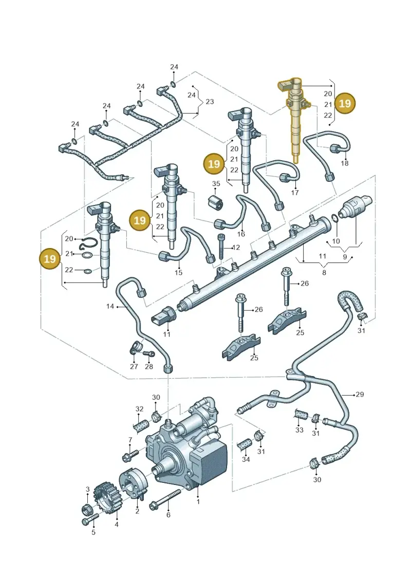 03L130277SX — Volkswagen Passat saloon (2010-2015) diagram 702130300, position 19