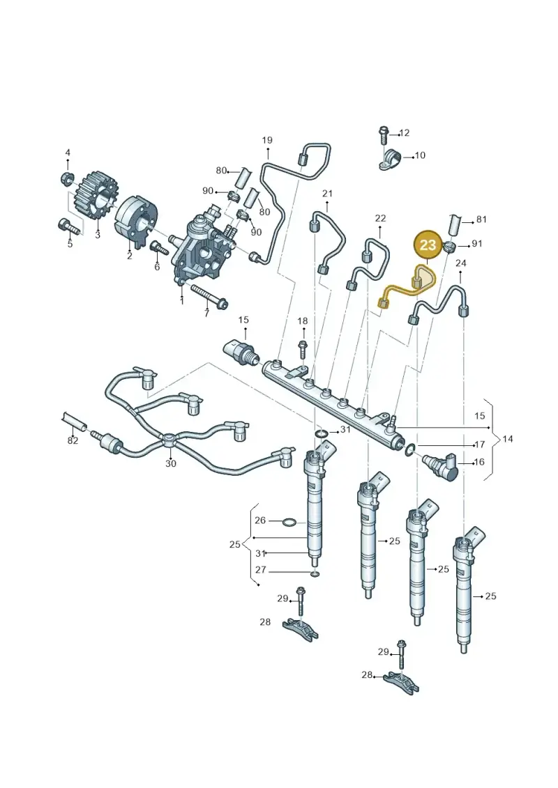 03L130301B — Volkswagen Amarok twin cab (2012-2016) diagram 683130400, position 23