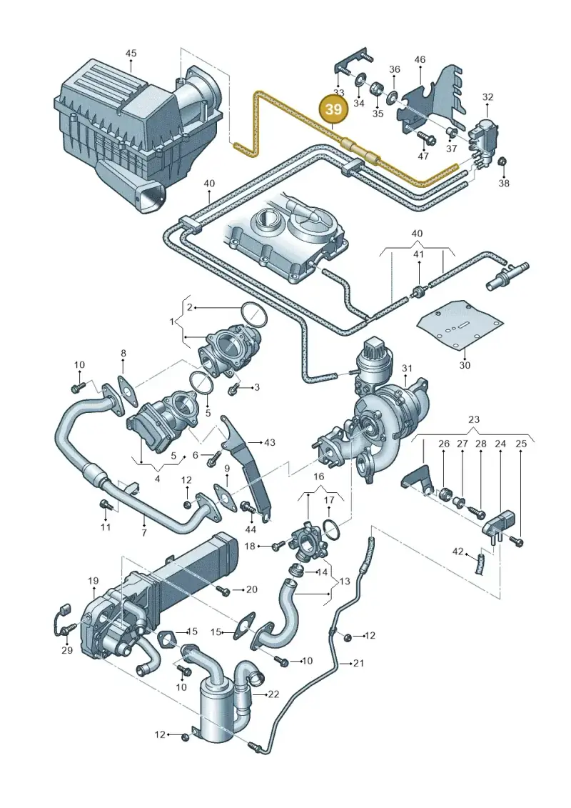 03L131055C — Volkswagen New beetle (2011-2016) diagram 649131450, position 39