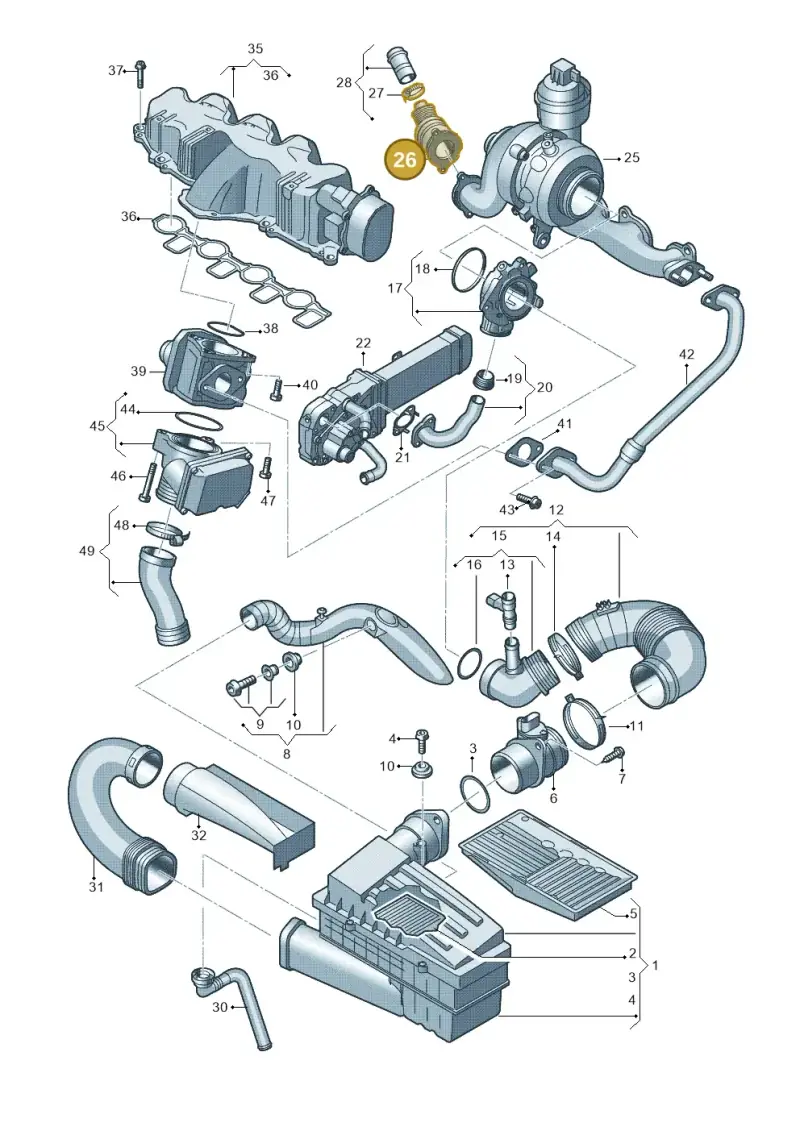 03L131111Q — Volkswagen Jetta             "USA"05> (2005-) diagram 646129600, position 26