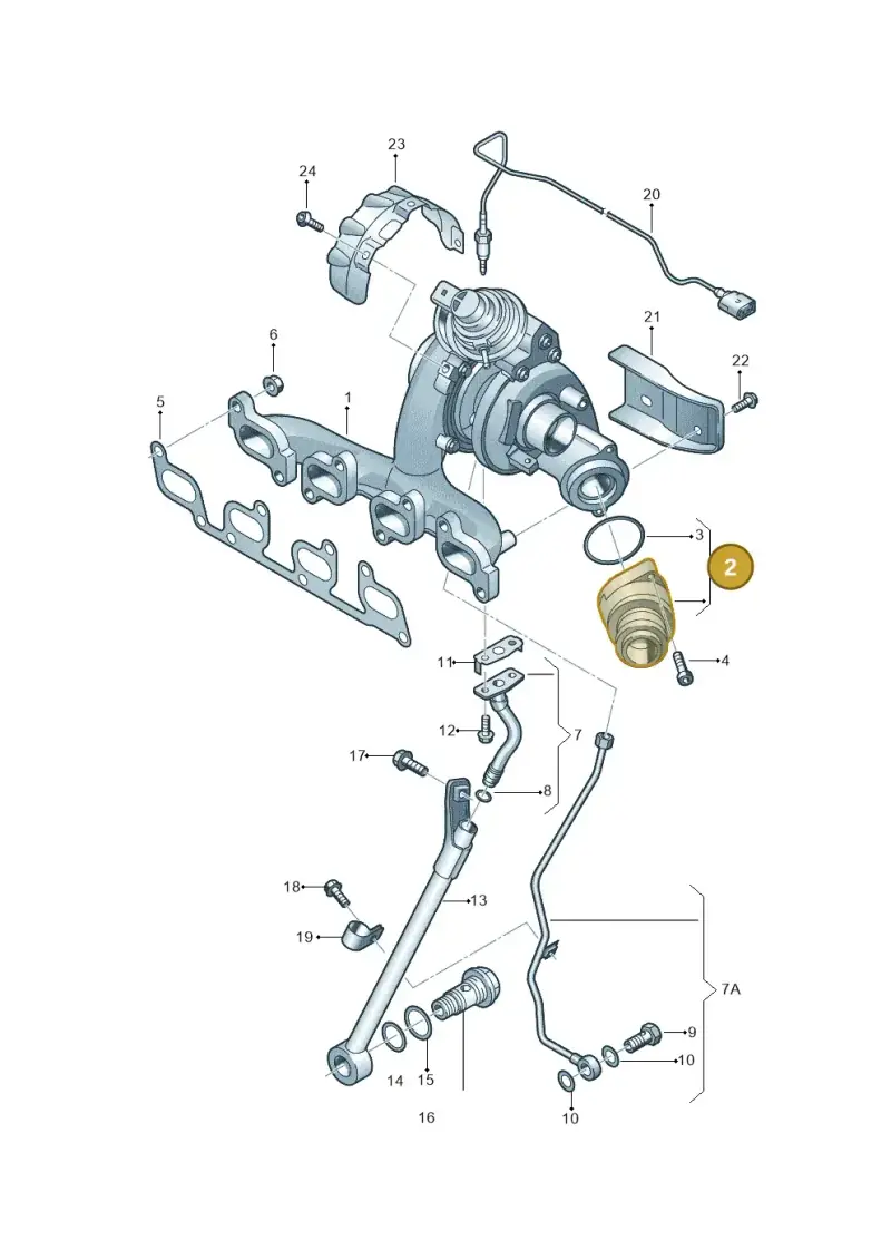 03L131111R — Volkswagen Passat CC (2011-2016) diagram 737145670, position 2