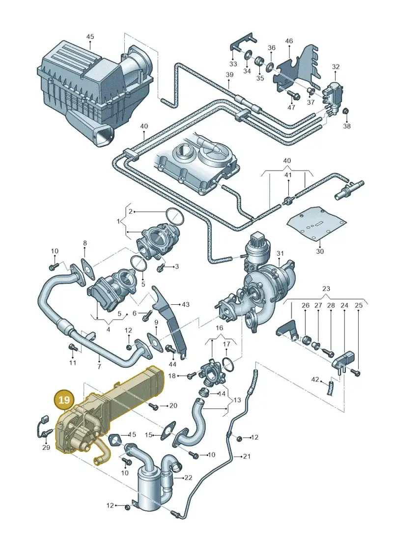 03L131512AF — Volkswagen New beetle (2011-2016) diagram 649131450, position 19