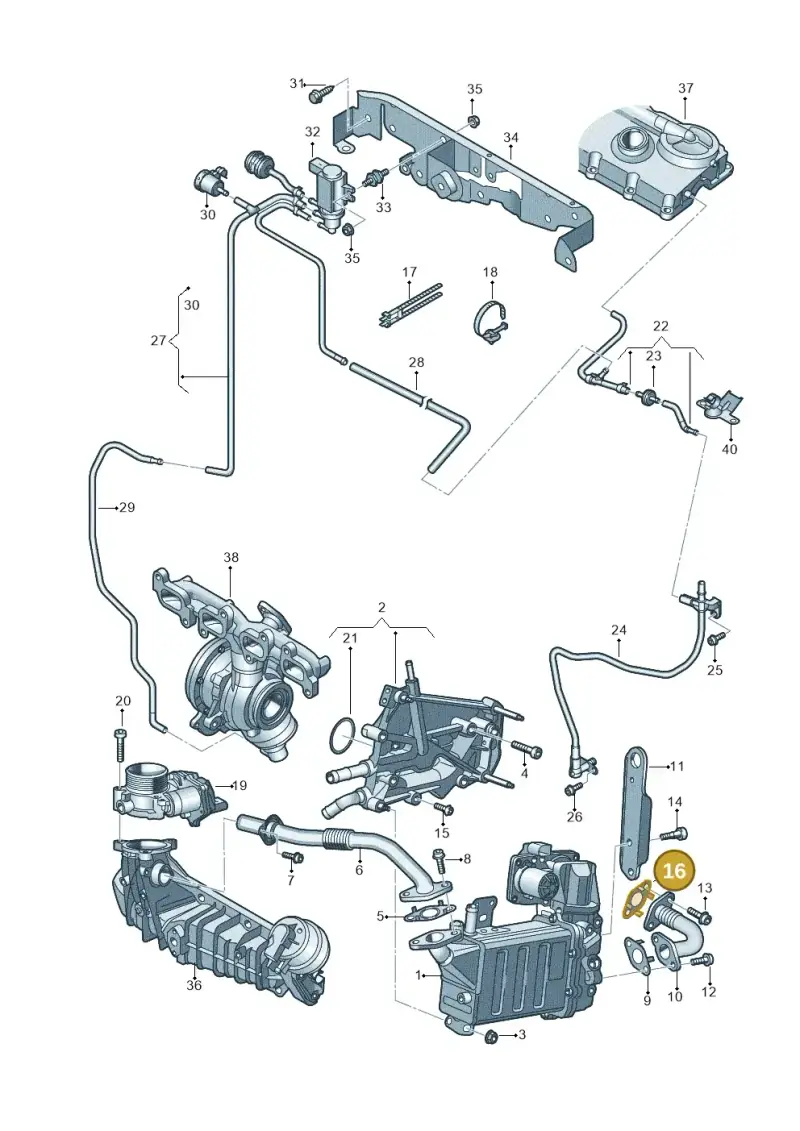 03L131547P — Volkswagen MAN TGE 55 (2016-2021) diagram 806131300, position 16