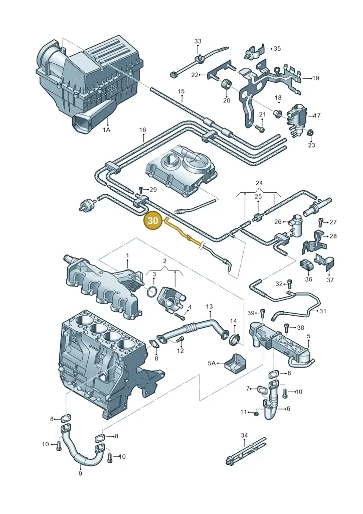 03L131605AF — Volkswagen Caddy kombi (2015-2020) diagram 694131500, position 30