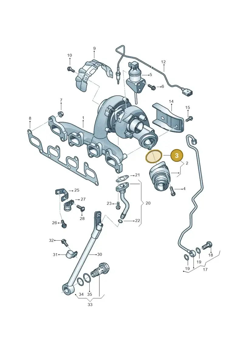 03L145117 — Volkswagen Jetta (2014-2017) diagram 650145750, position 3