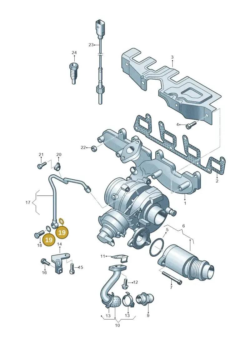 03L145117D — Volkswagen Transp. caravelle (2009-2011) diagram 679145600, position 19