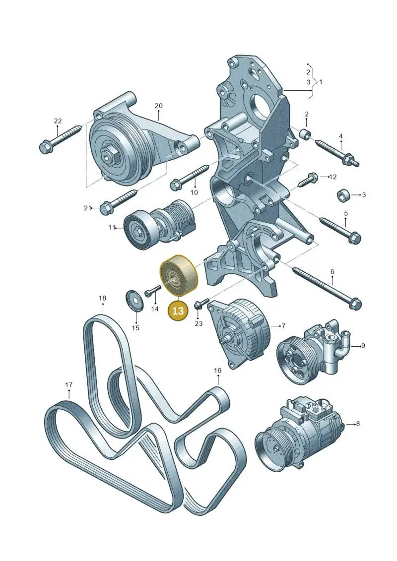 03L145276C — Volkswagen Crafter 35 panel (2011-2016) diagram 722903500, position 13