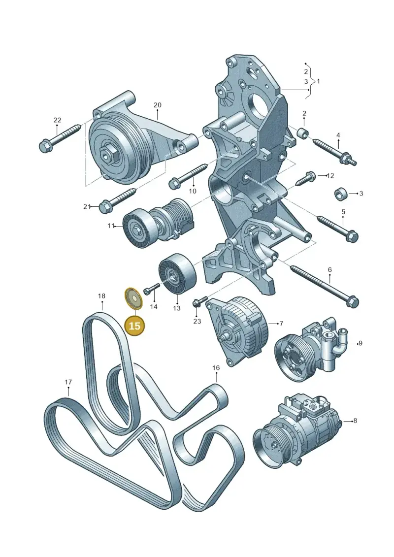 03L145292 — Volkswagen Crafter 35 panel (2011-2016) diagram 722903500, position 15
