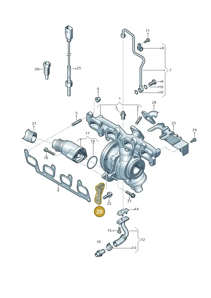 03L145535C — Volkswagen Caravelle (2015-2019) diagram 861145600, position 20