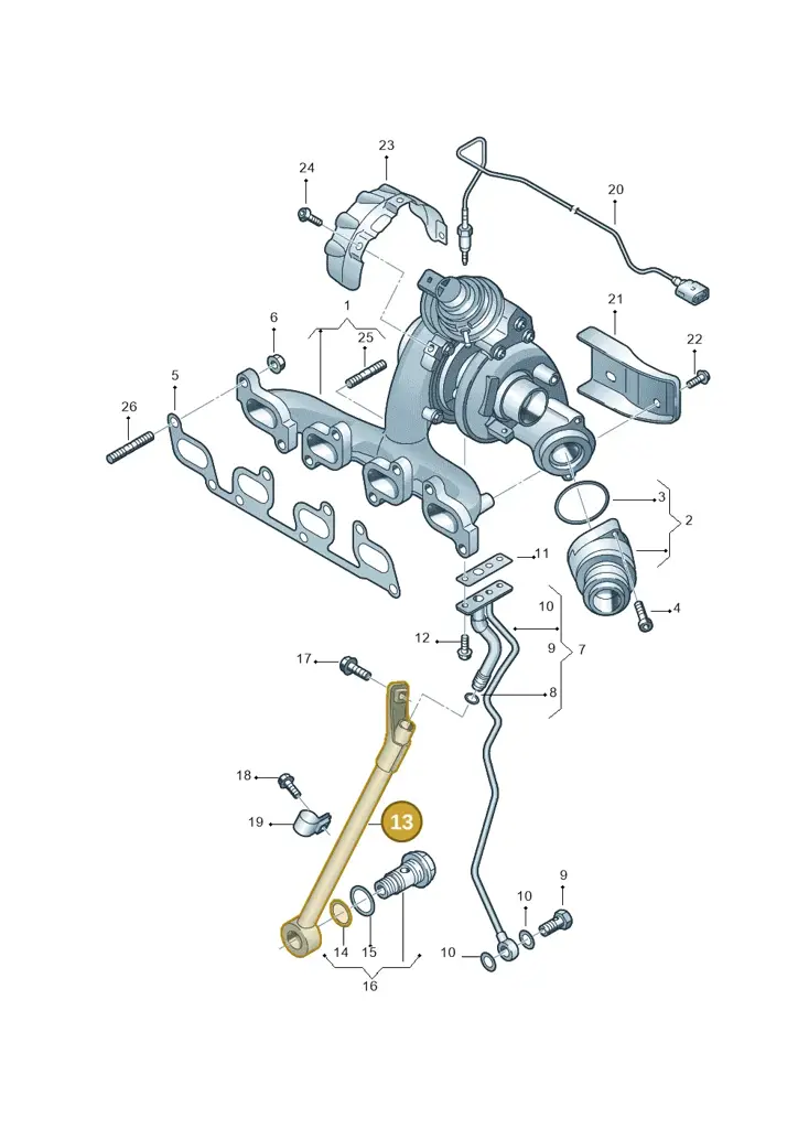 03L145535D — Volkswagen Caddy kombi (2015-2020) diagram 866145650, position 13