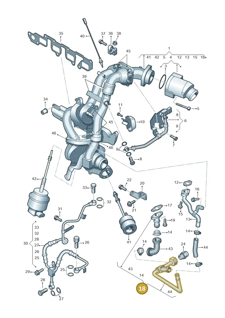 03L145735B — Volkswagen Caravelle (2015-2019) diagram 679145650, position 18