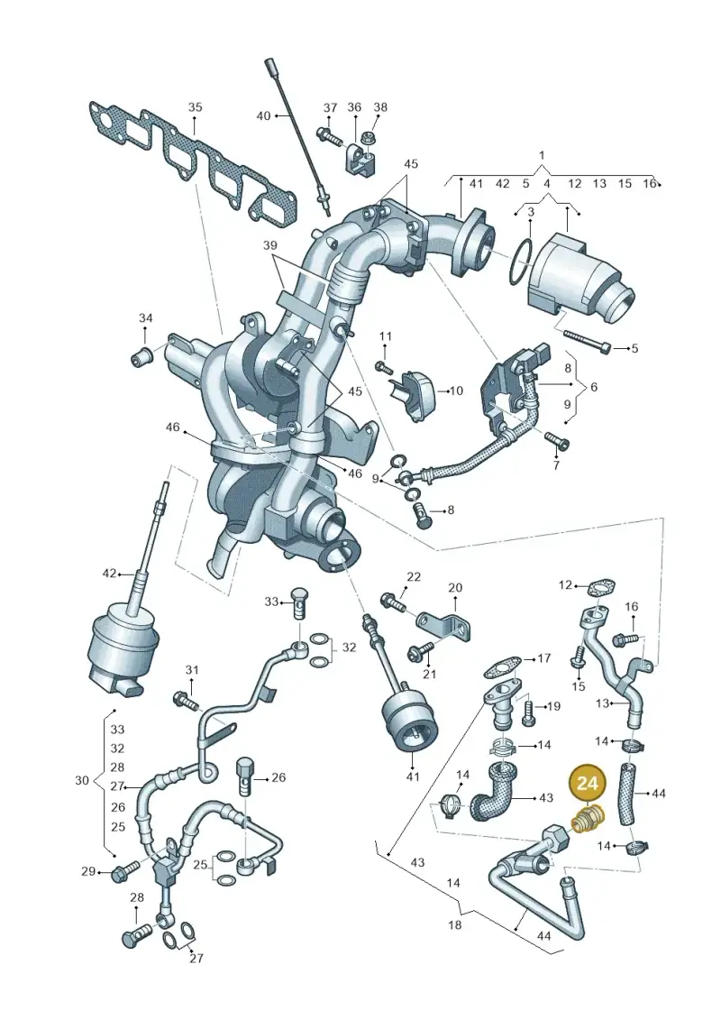 03L145977E — Volkswagen Caravelle (2015-2019) diagram 679145650, position 24