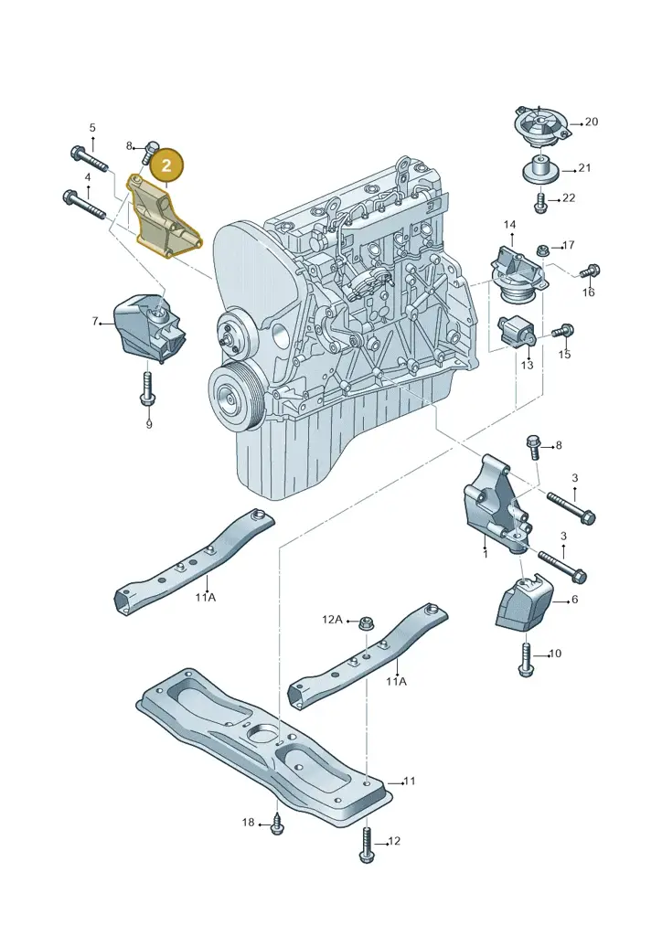03L199308B — Volkswagen Crafter 35 panel (2011-2016) diagram 722199100, position 2