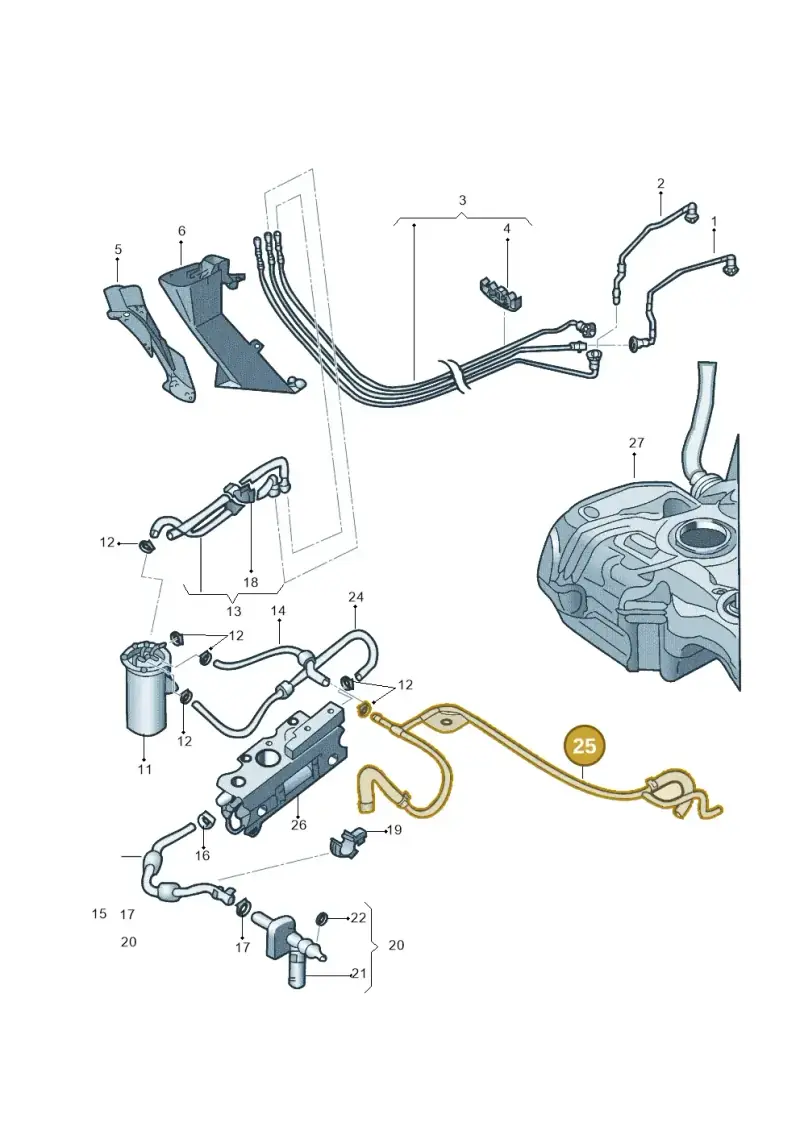 03L201360AC — Volkswagen Jetta (2014-2017) diagram 789201026, position 25
