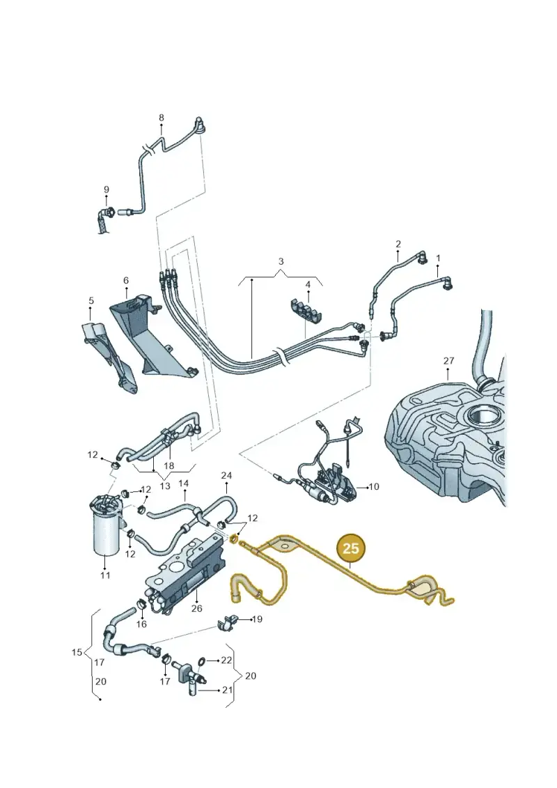 03L201360G — Volkswagen New beetle (2011-2016) diagram 645201250, position 25
