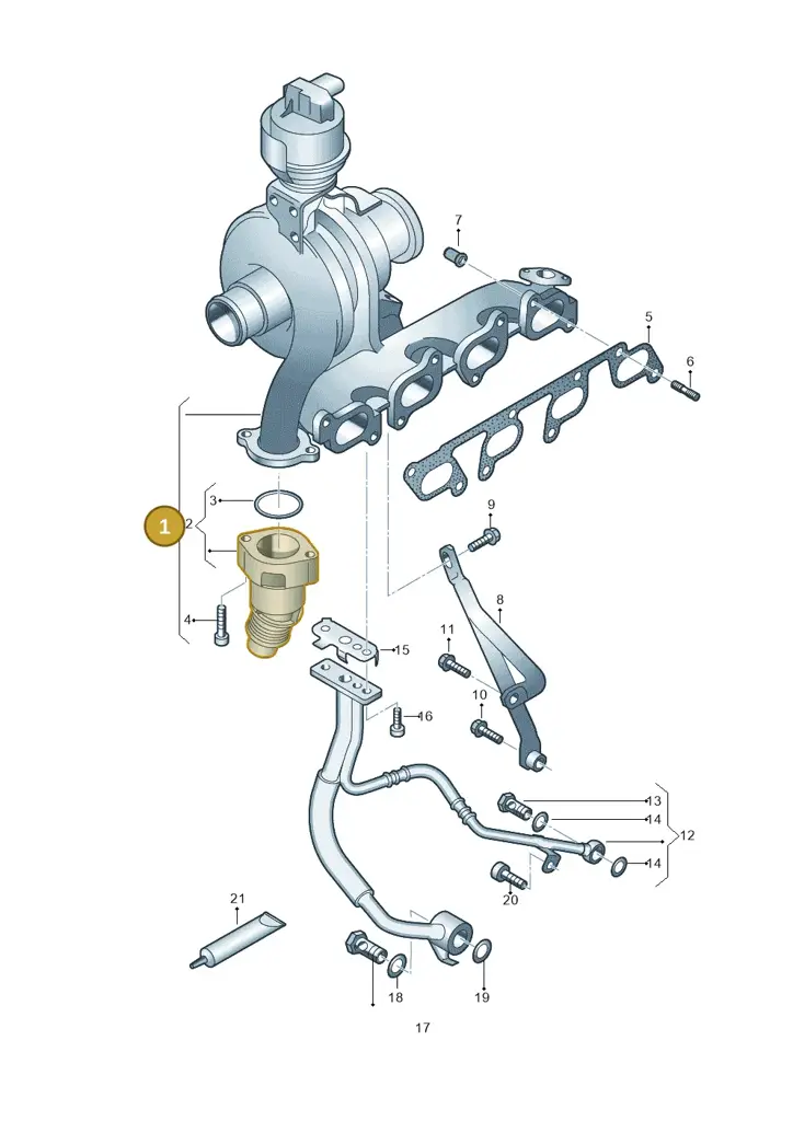 03L253014A — Volkswagen Amarok twin cab (2022-) diagram 894145000, position 1