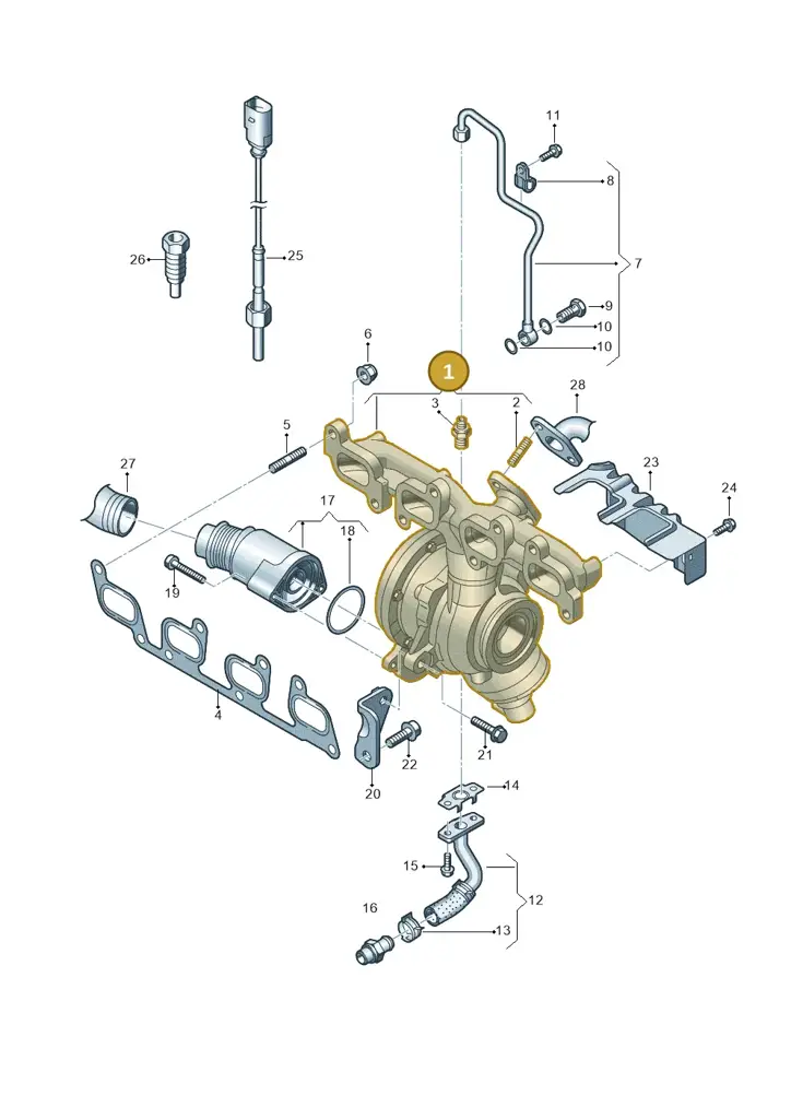 03L253016M — Volkswagen Caravelle (2015-2019) diagram 861145600, position 1