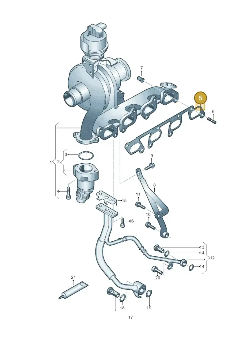 03L253039H — Volkswagen Amarok twin cab (2022-) diagram 894145000, position 5