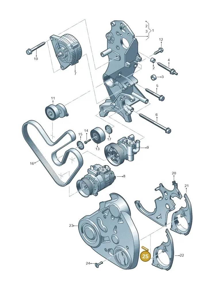 03L260645 — Volkswagen Amarok twin cab (2022-) diagram 749903600, position 25