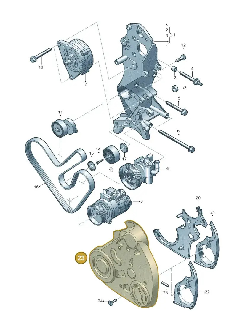 03L903191A — Volkswagen Amarok twin cab (2022-) diagram 749903600, position 23