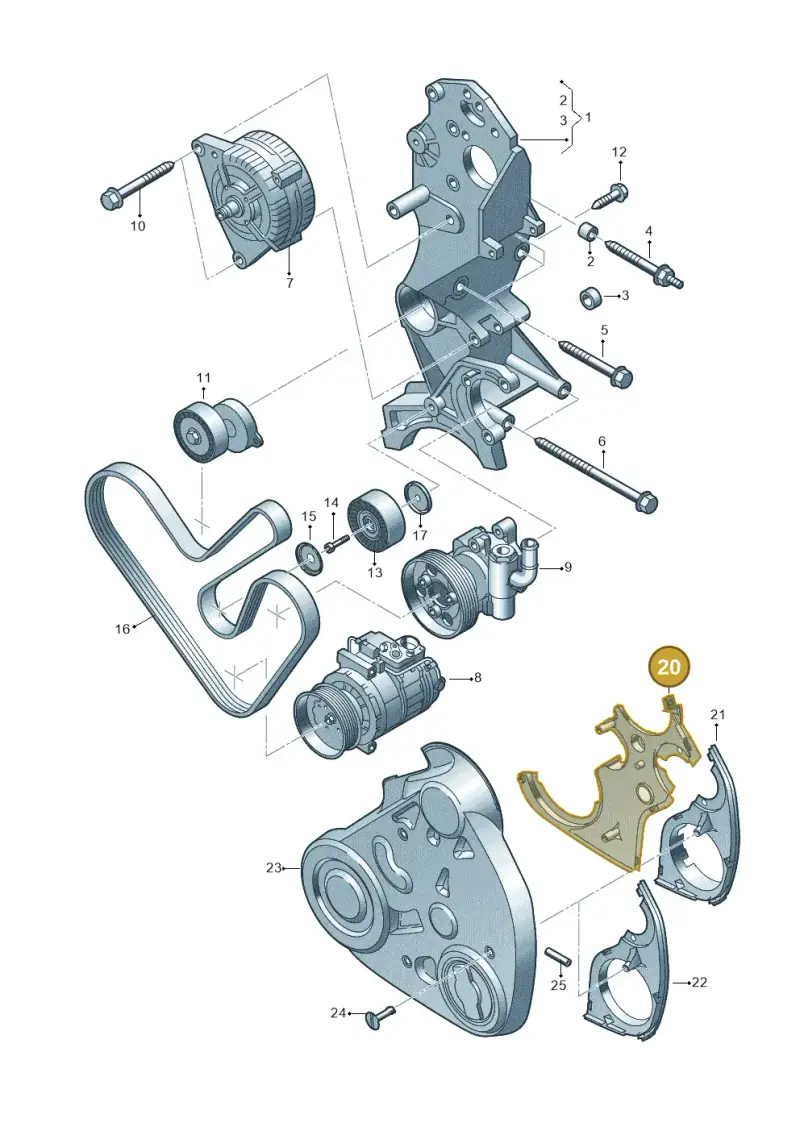 03L903203A — Volkswagen Amarok twin cab (2022-) diagram 749903600, position 20