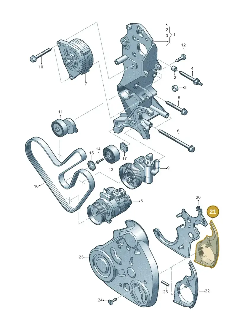 03L903203B — Volkswagen Amarok twin cab (2022-) diagram 749903600, position 21