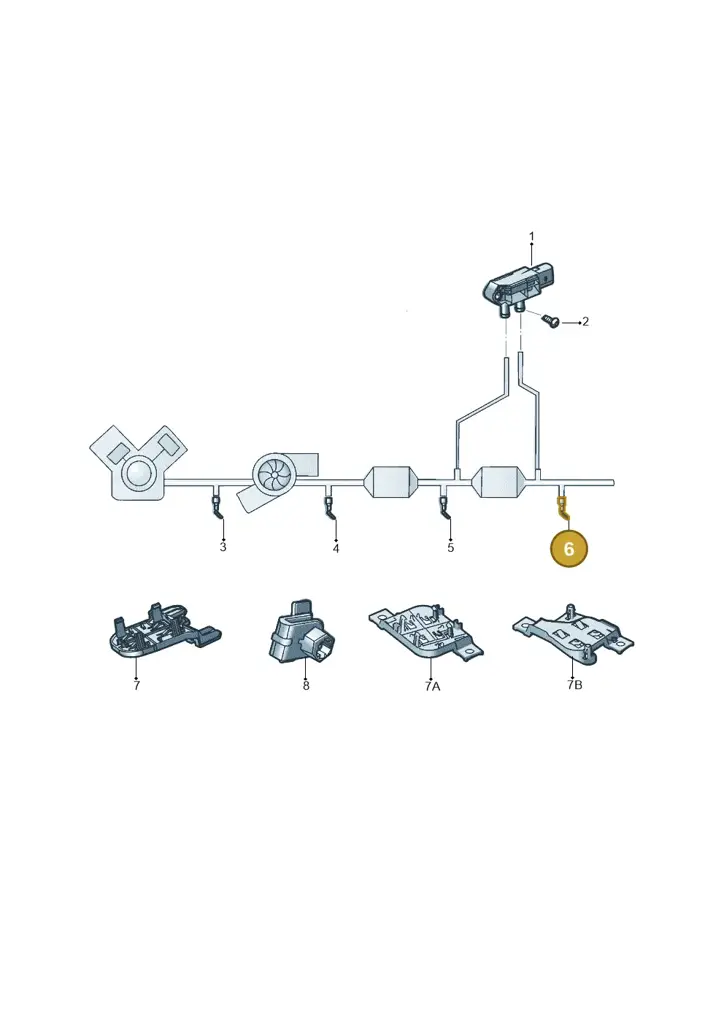 03L906088BJ — Volkswagen Jetta (2014-2017) diagram 833906015, position 6