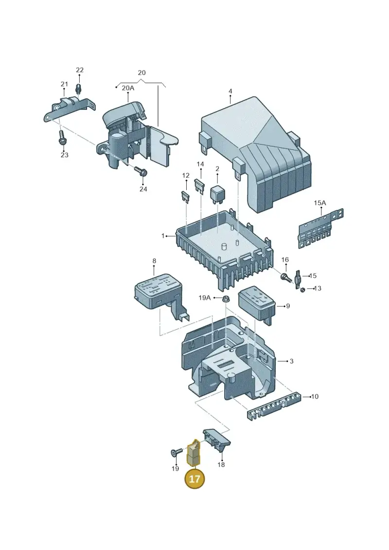 03L907281B — Volkswagen Jetta variant (2009-2014) diagram 409937200, position 17