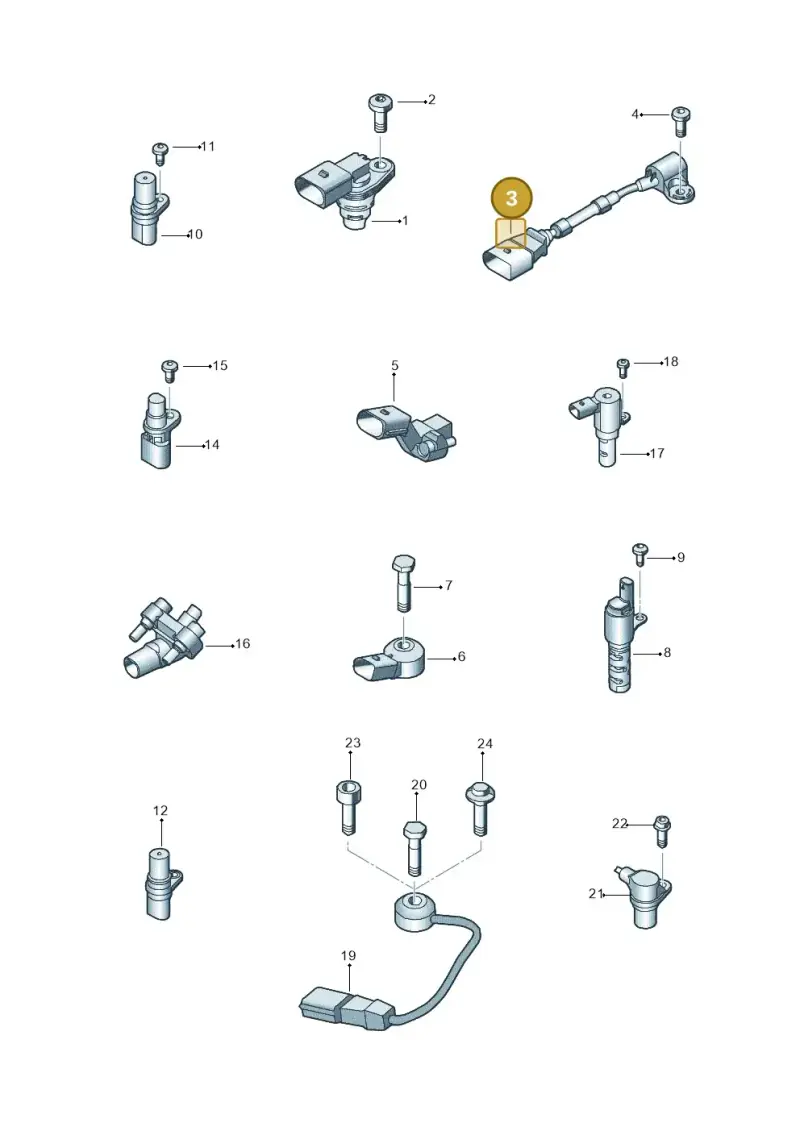 03L957147 — Volkswagen Jetta (2010-2014) diagram 692906300, position 3