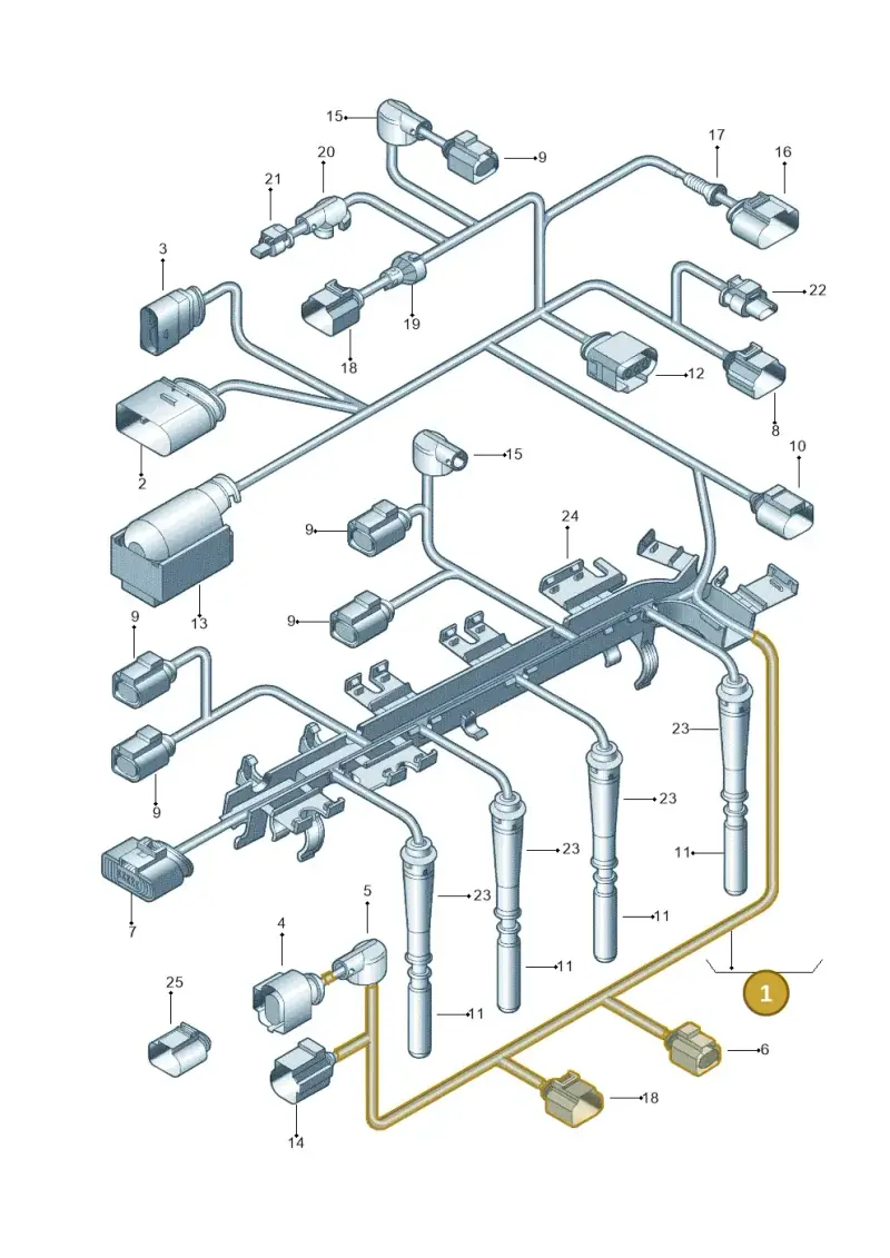 03L971627N — Volkswagen New beetle (2011-2016) diagram 715971180, position 1