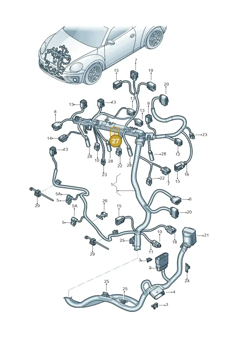 03L971824D — Volkswagen Beetle (2016-2019) diagram 801971160, position 27
