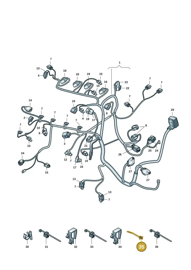 03L971845G — Volkswagen Multivan (2021-) diagram 5h0971012, position 35