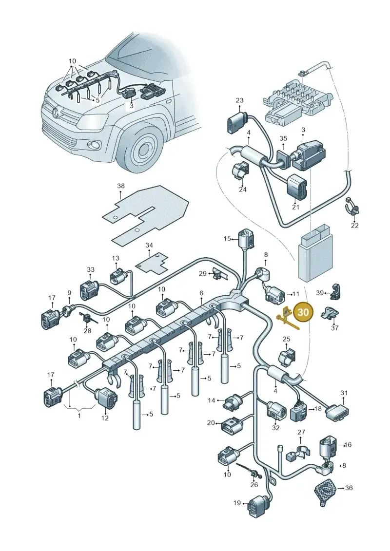 03L971845G — Volkswagen Amarok twin cab (2022-) diagram 894971050, position 30