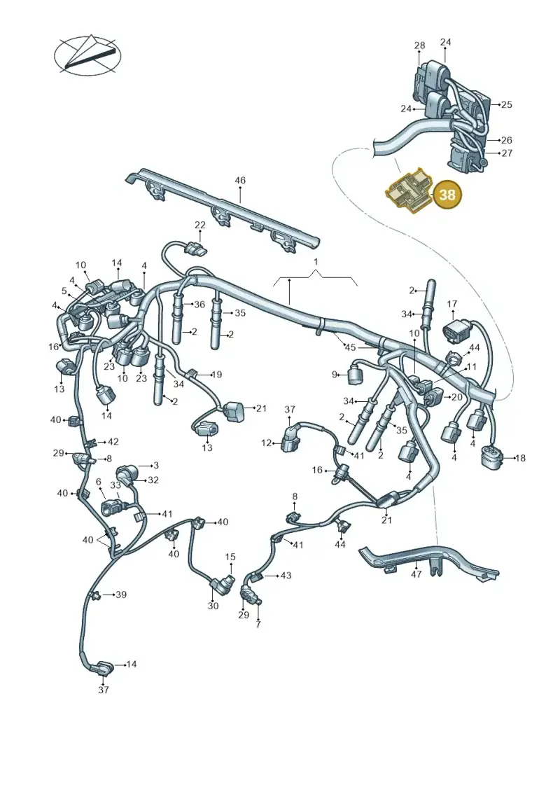 03L971845G — Volkswagen Amarok twin cab (2022-) diagram 894971140, position 38