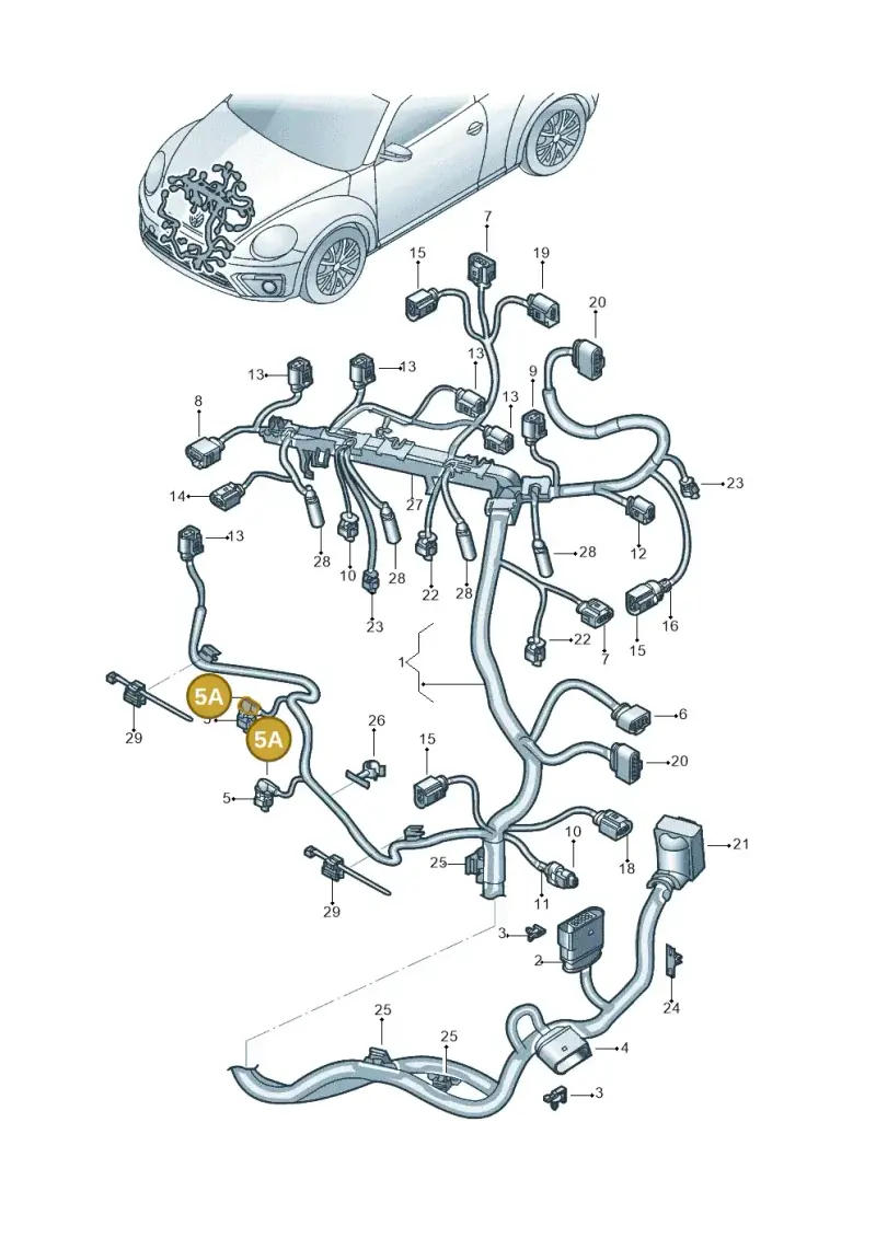 03L971921A — Volkswagen Beetle (2016-2019) diagram 801971160, position 5A