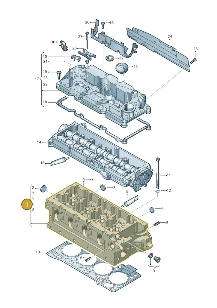03N103061 — Volkswagen Arteon (2017-2023) diagram 828103650, position 1