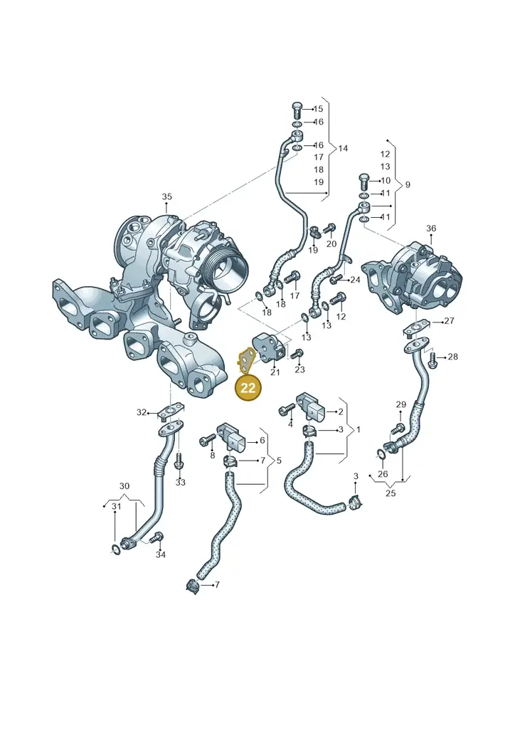 03N103121A — Volkswagen Tiguan 2.0 4Motion (2017-2024) diagram 793145680, position 22