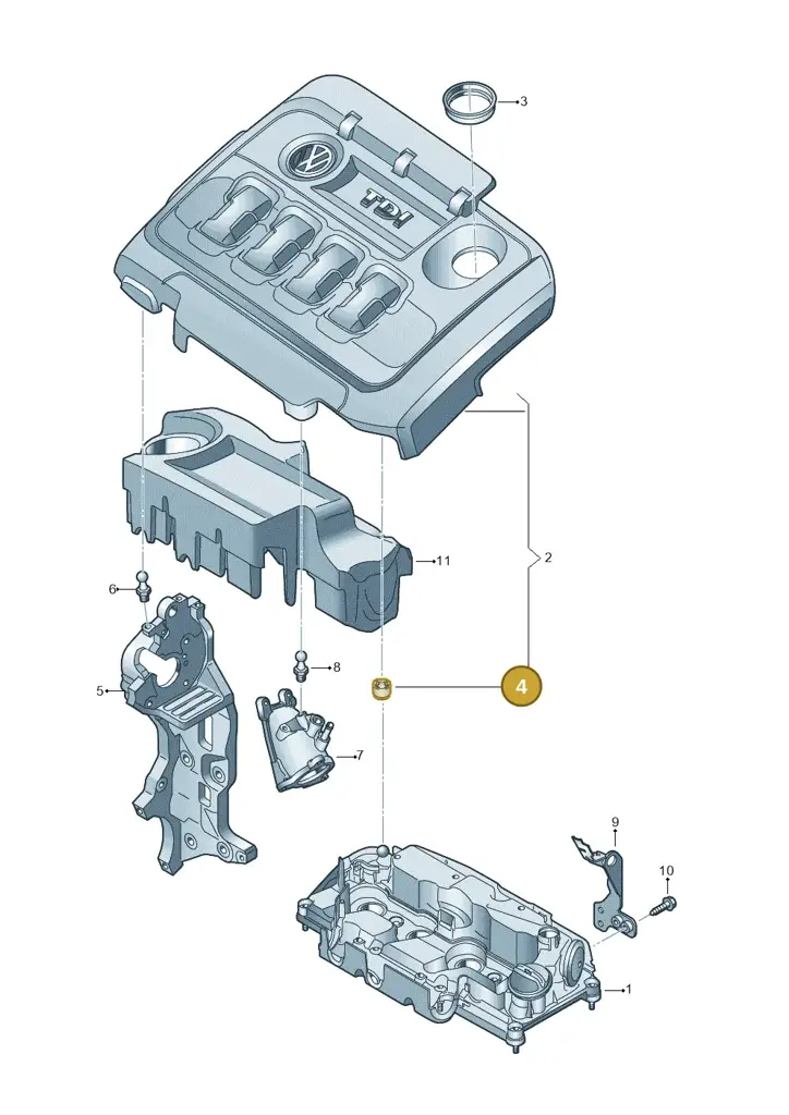 03N103226 — Volkswagen Tiguan 2.0 4Motion (2017-2024) diagram 793103900, position 4