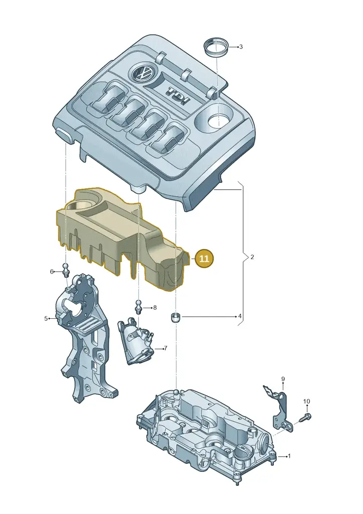 03N103954F — Volkswagen Tiguan 2.0 4Motion (2017-2024) diagram 793103900, position 11