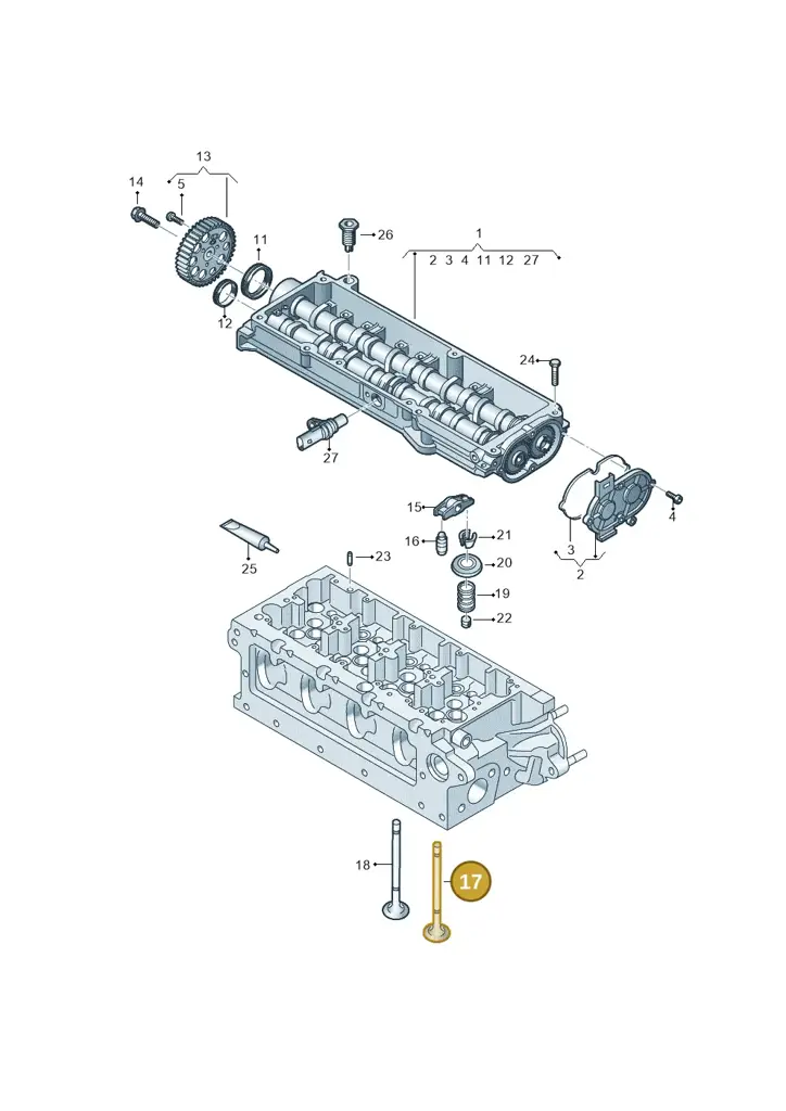 03N109601 — Volkswagen Tiguan 2.0 4Motion (2017-2024) diagram 763109300, position 17