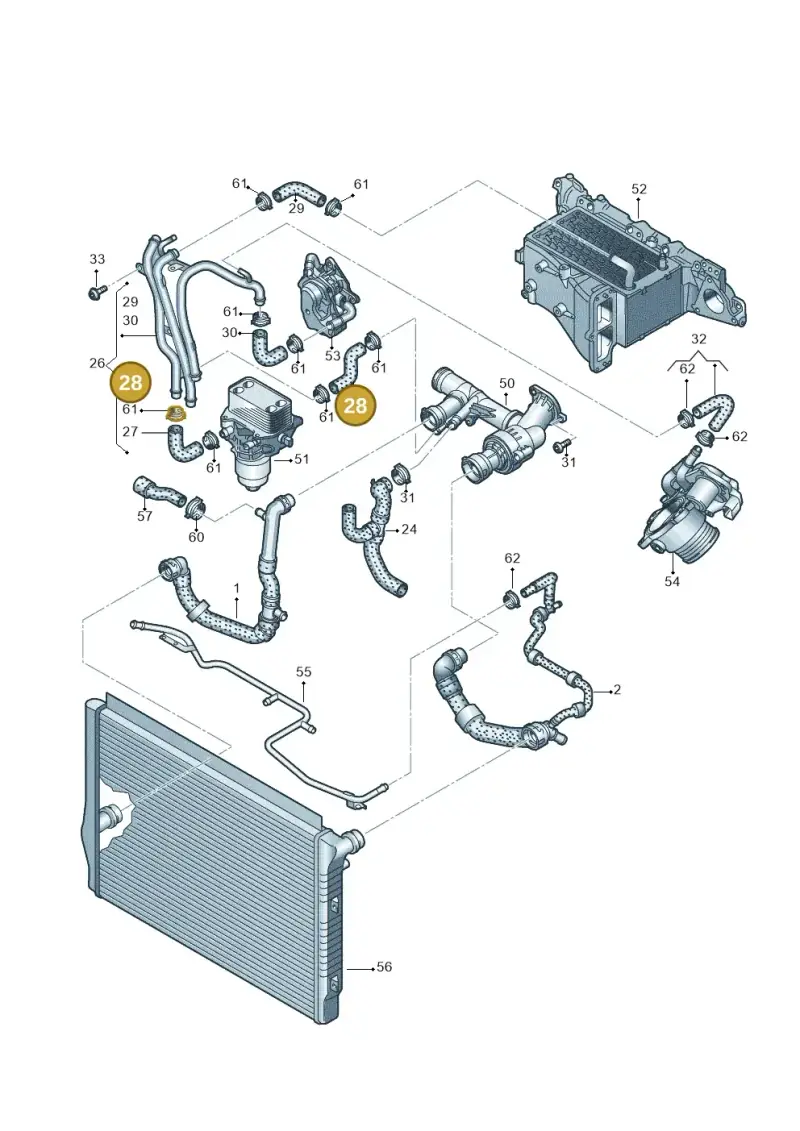 03N121049A — Volkswagen Passat saloon (2014-2024) diagram 793121490, position 28