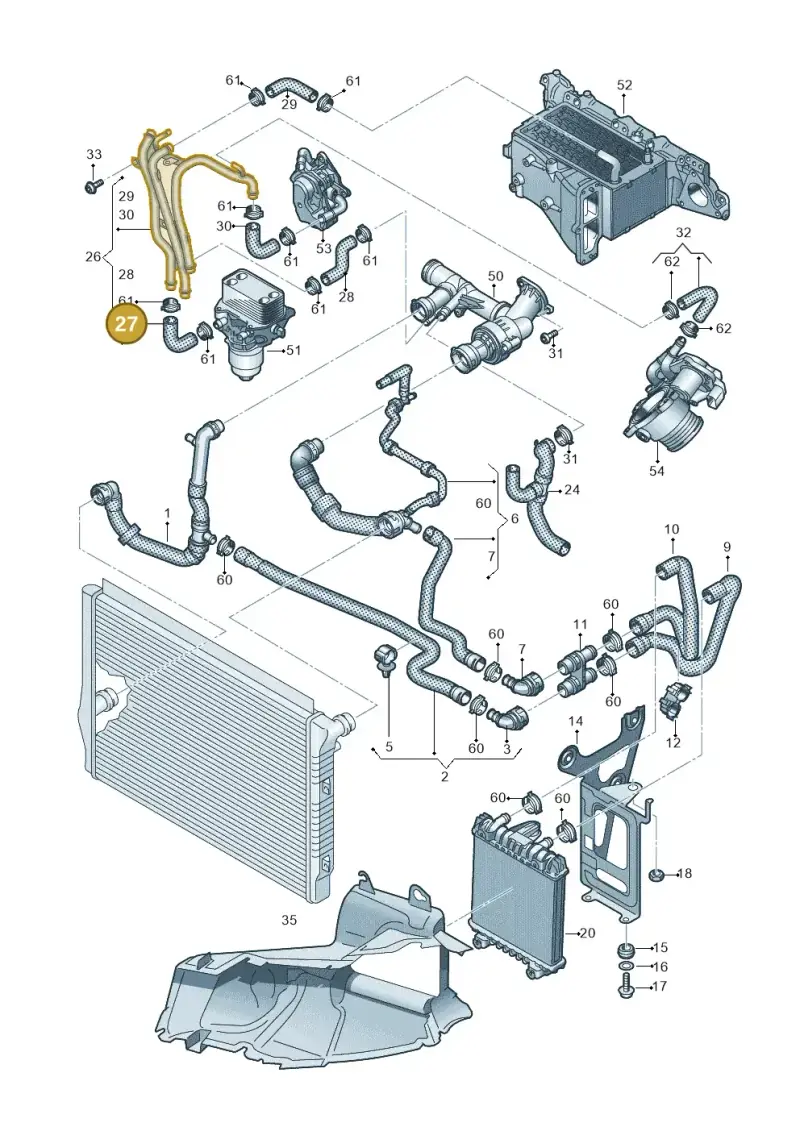 03N121057B — Volkswagen Arteon (2017-2023) diagram 793121410, position 27