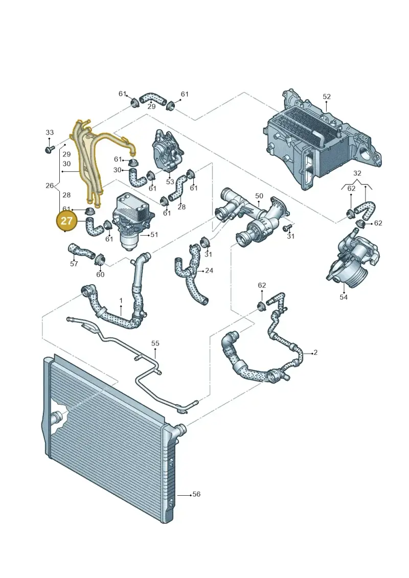 03N121057B — Volkswagen Passat saloon (2014-2024) diagram 793121490, position 27